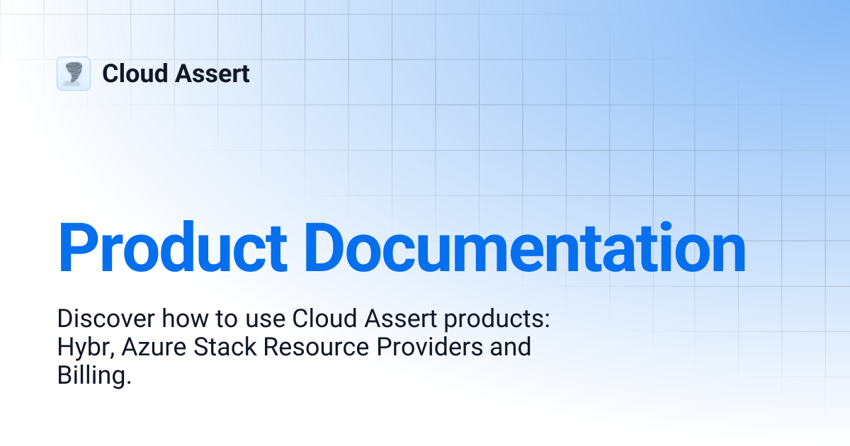 Product Documentation | Cloud Assert